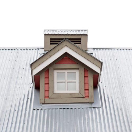 Metal roof small dormer window